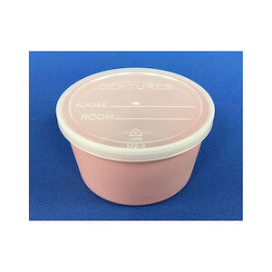 DENTURE CUP WITH LID ROSE 25/SLV 10SL/CS